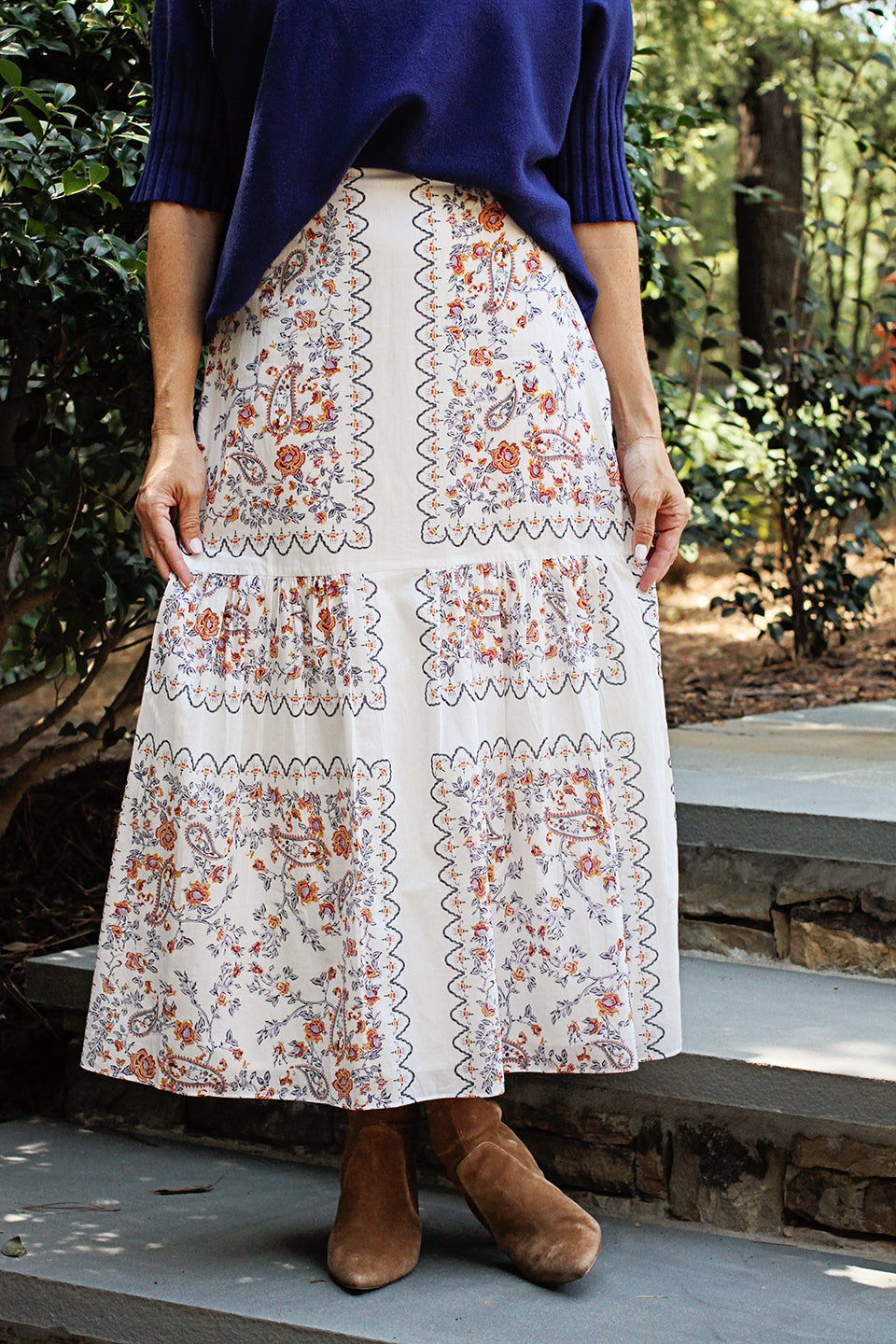 Marjorie Ankle Skirt in La Ramos Print