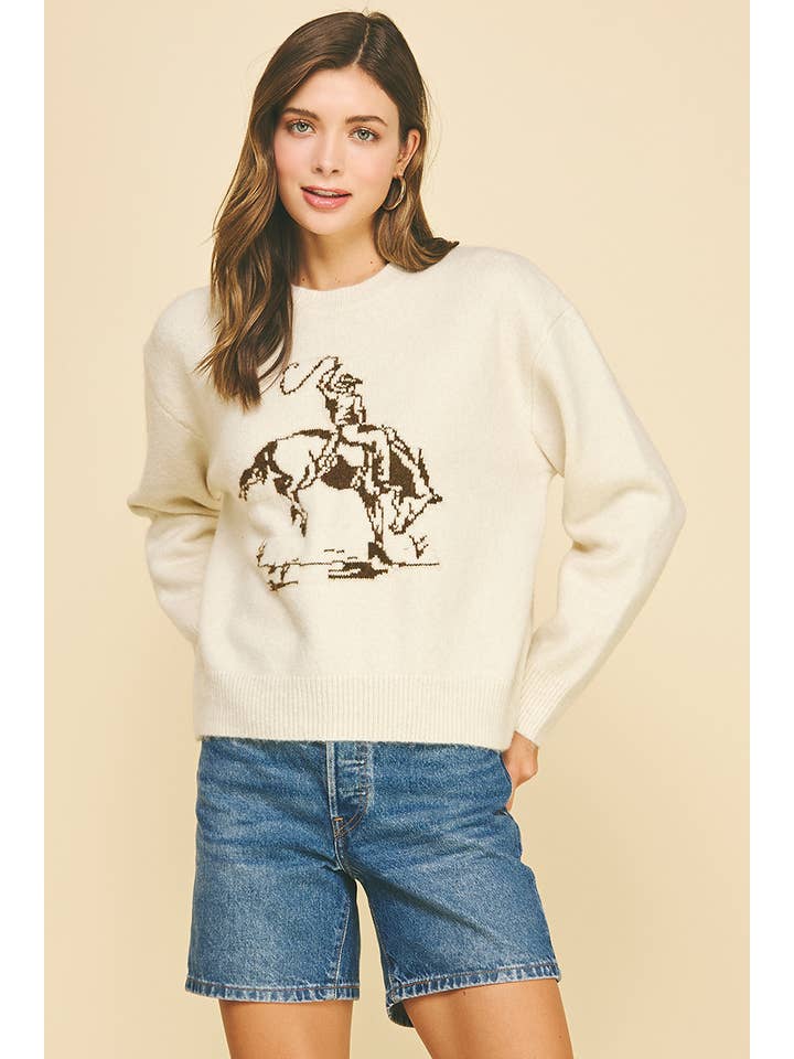 Ivory Cowboy Sweater