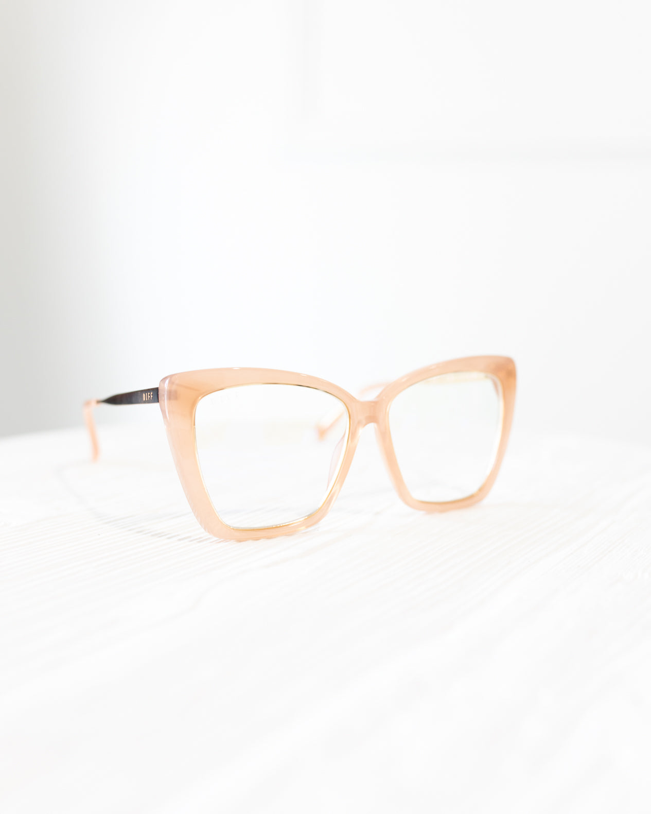 Nude and Gold Blue Light Glasses