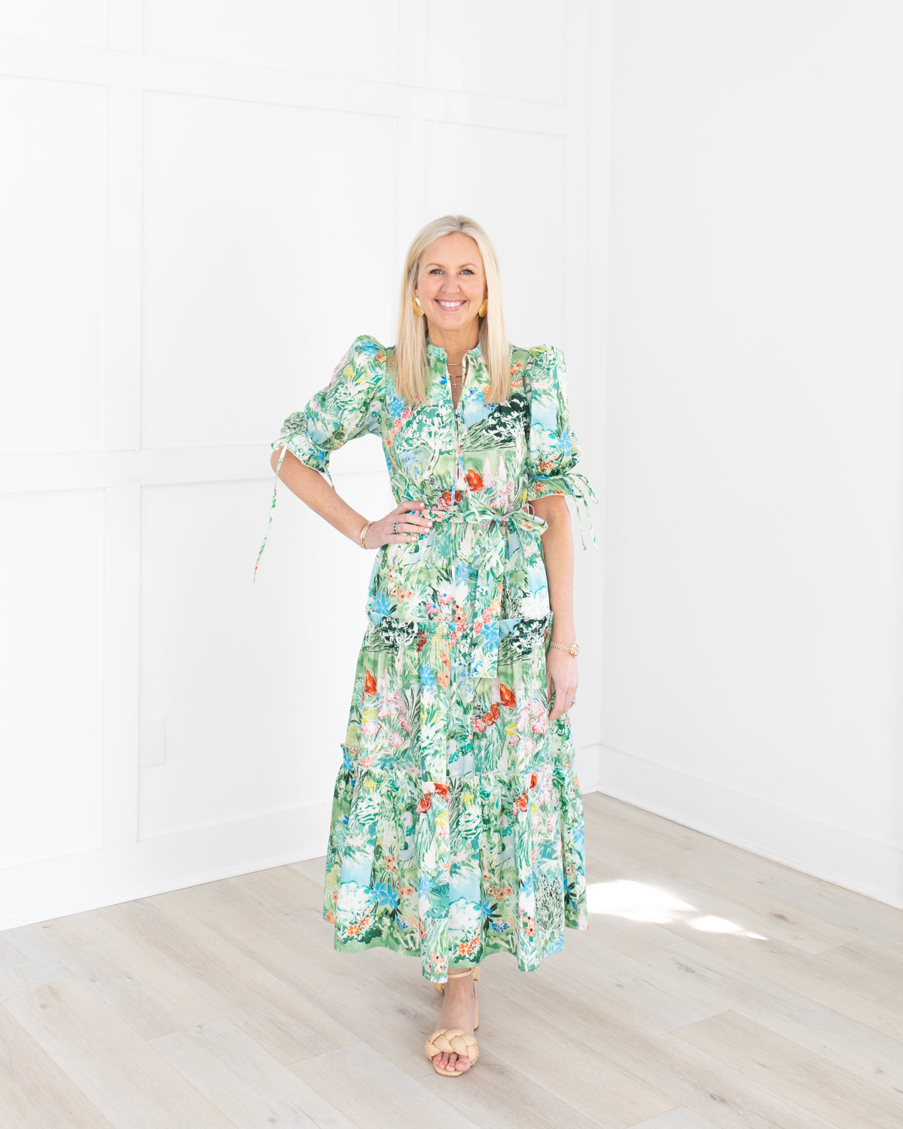 Holloway Dress in Garden Party by Hunter Bell