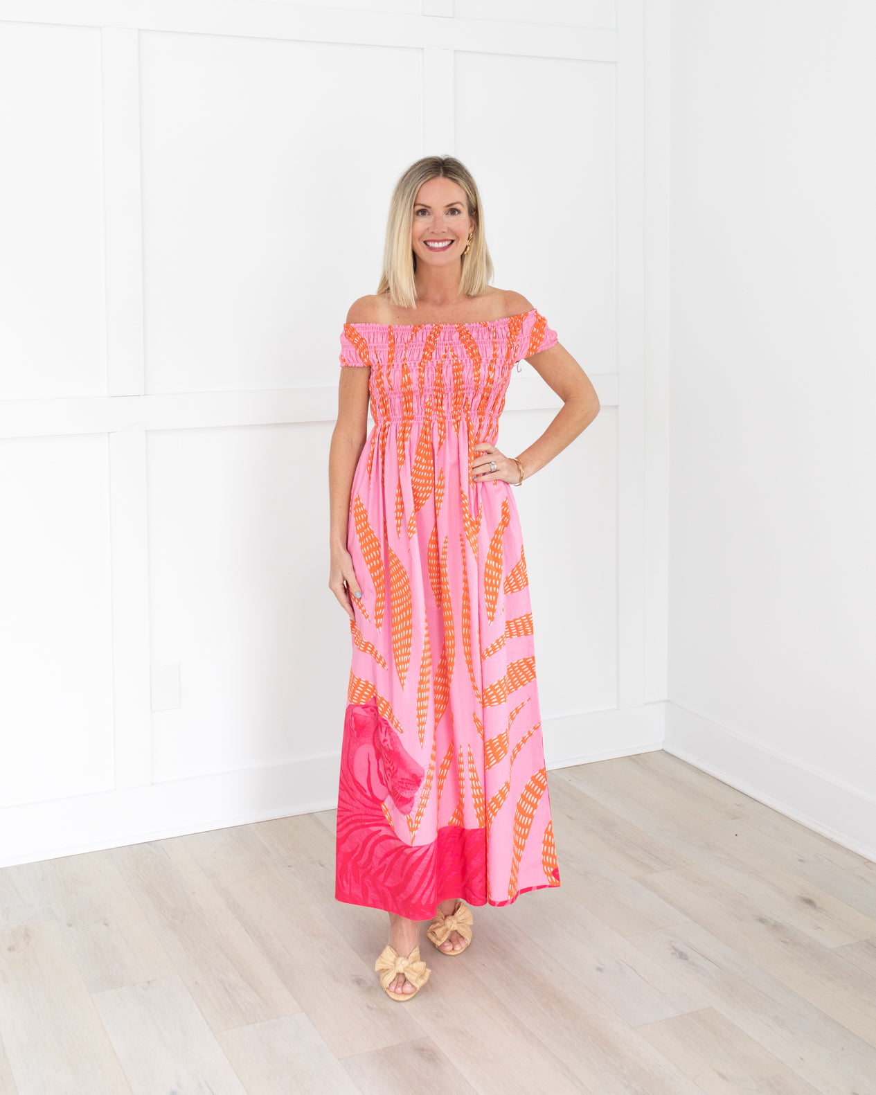 Beth Dress in Candy Pink Tigers by SHERIDAN FRENCH