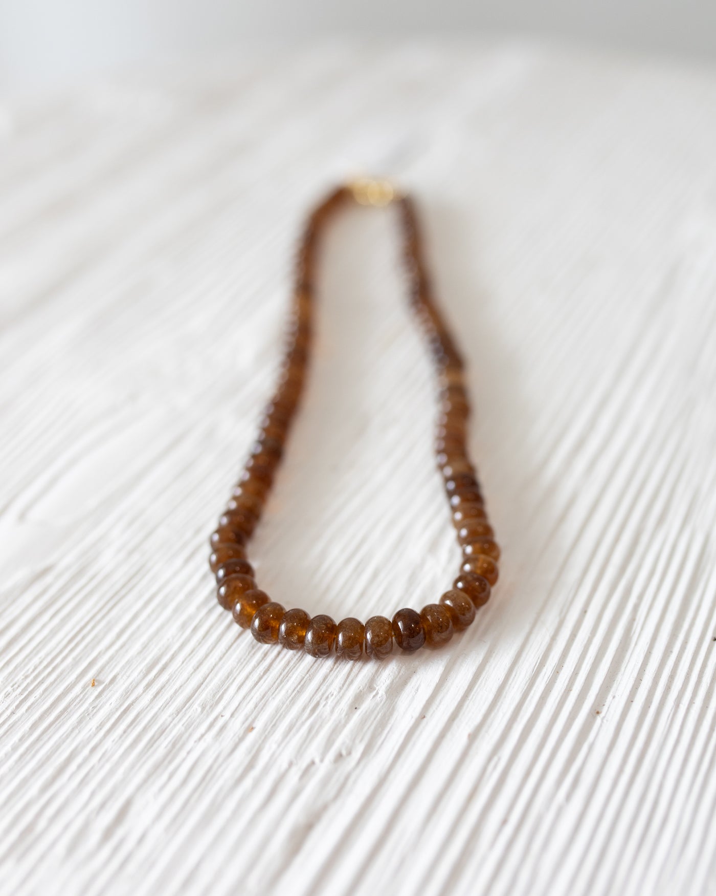 Caramel Brown 17" Beaded Necklace