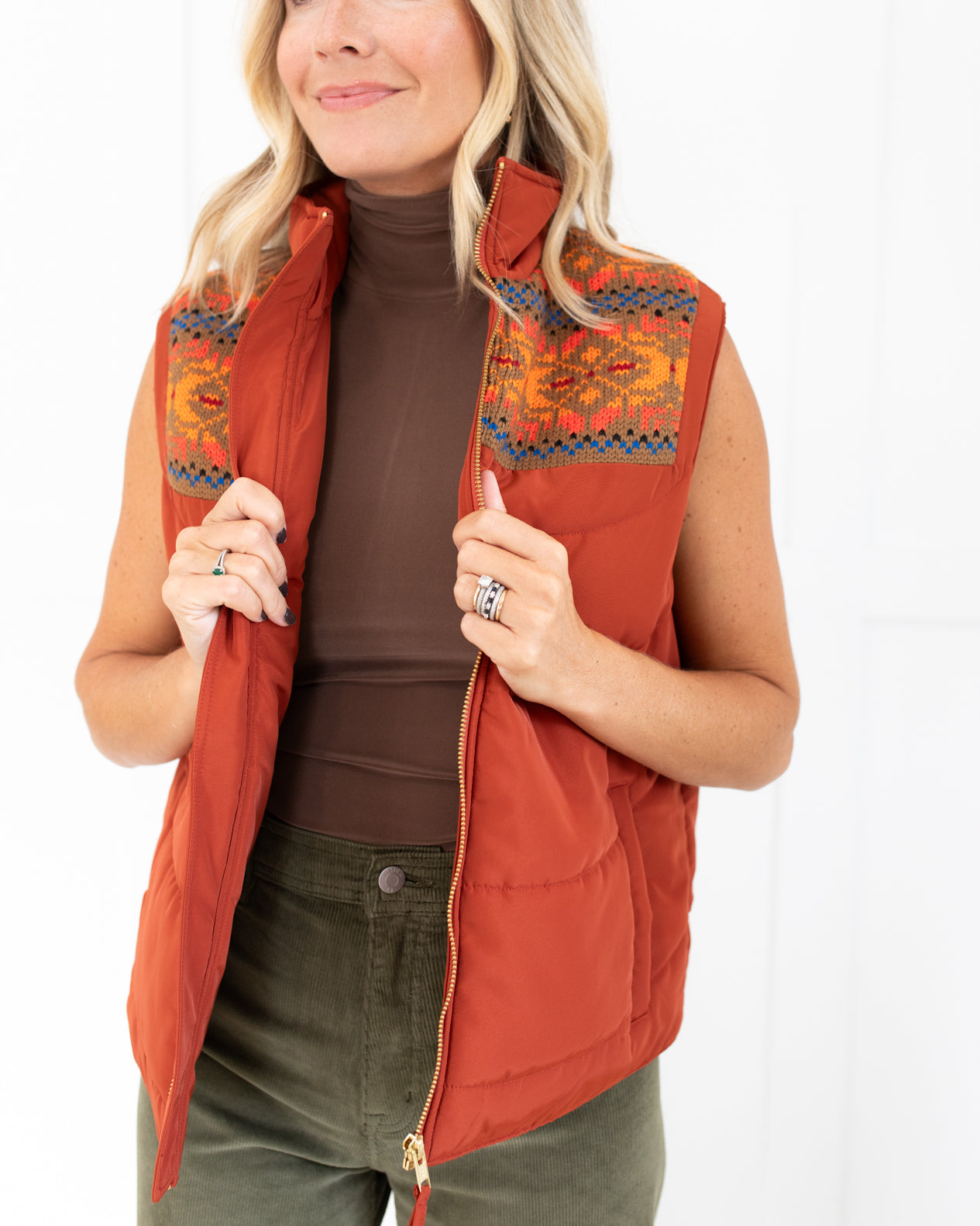 Brady Vest in Burnished Copper by HUNTER BELL