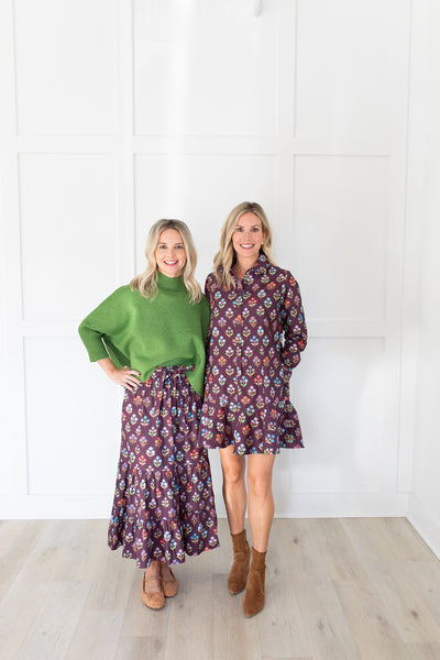 Polly Dress in Holiday Flowers