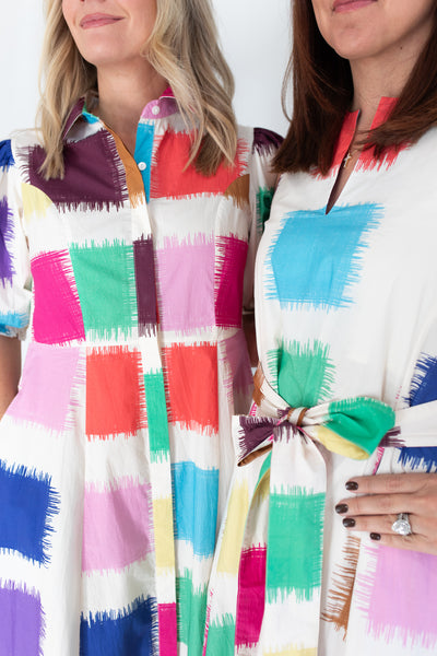 Rosie Dress in Brushstrokes