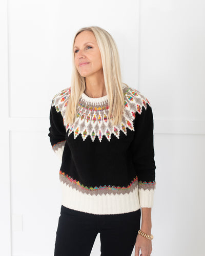 Black Fair Isle Sweater