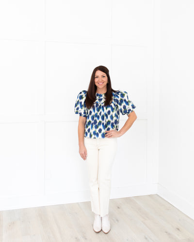 Lydia Top in Ikat Rose