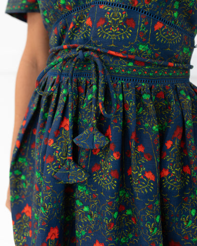 Roan Dress in Midnight Garden by Hunter Bell