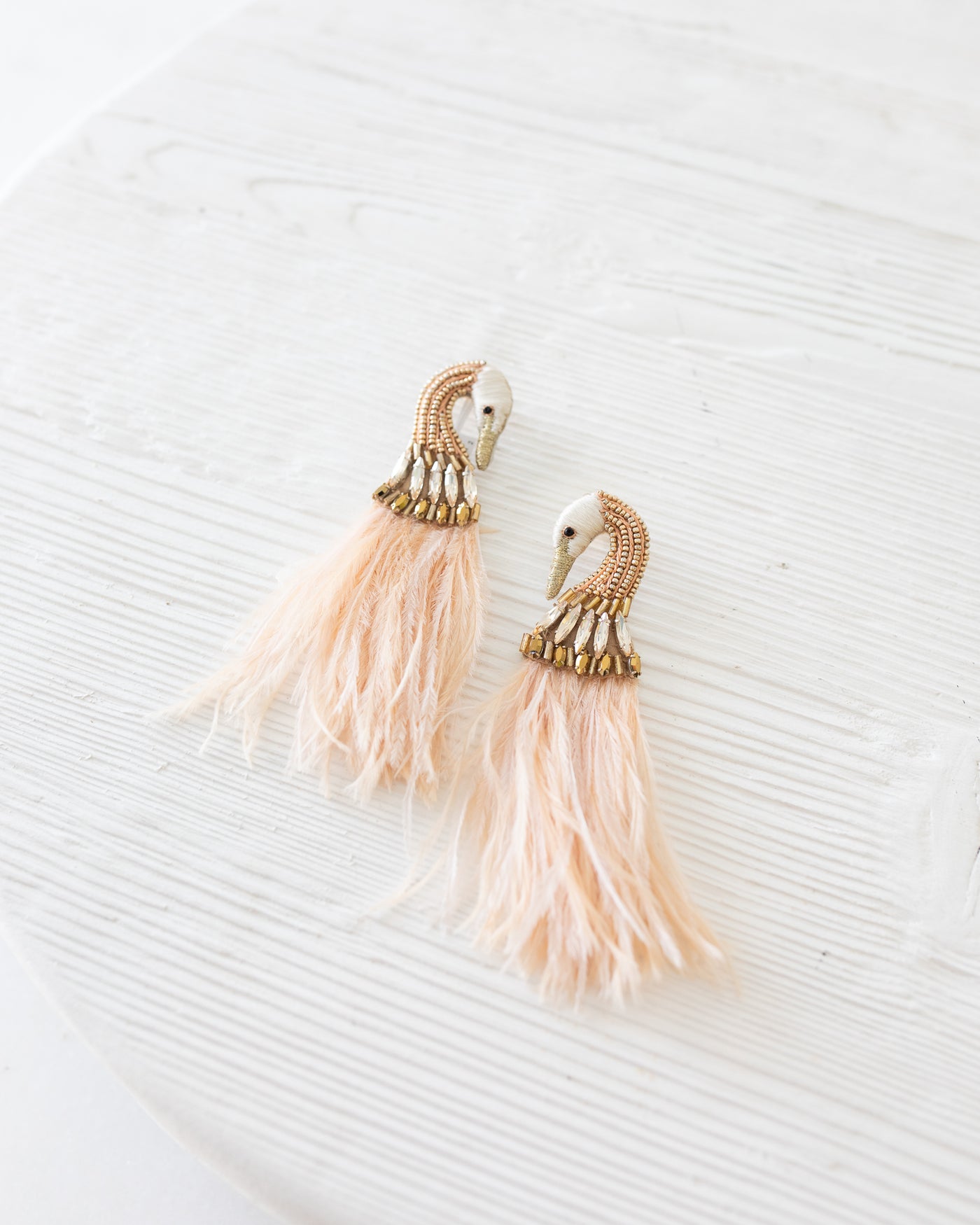 Champagne Swan Earrings