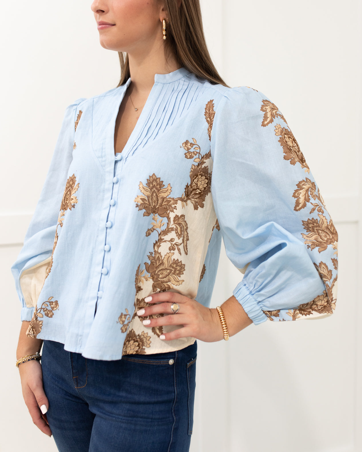 Taylor Blouse in Ice Bloom