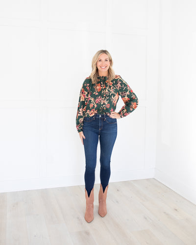 Scarlet Top in Leonie Floral Print