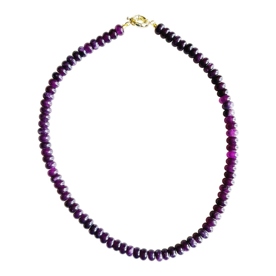 Purple 17" Beaded Necklace