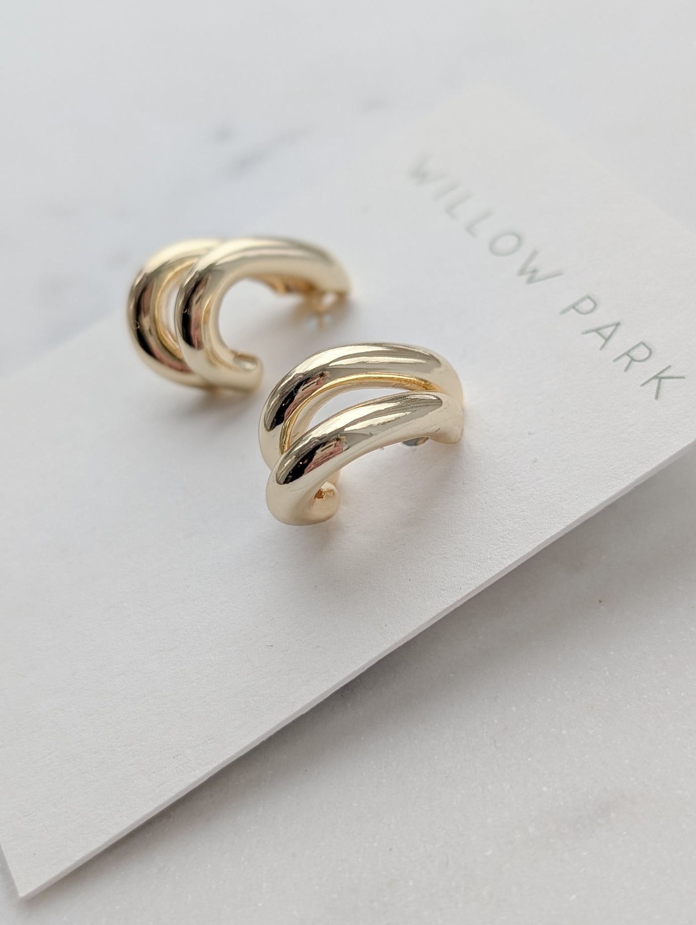 Gold Double Hoop Earrings