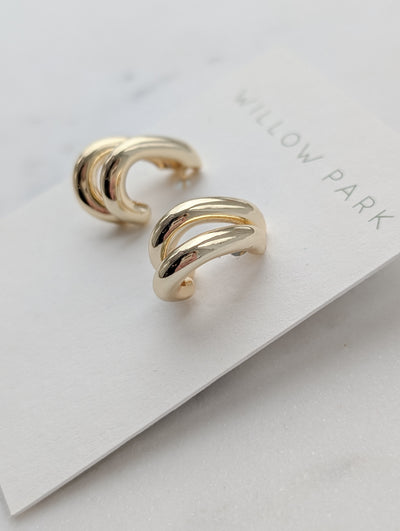 Gold Double Hoop Earrings