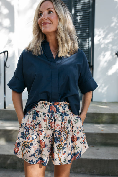 Eleanor Top in Navy