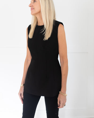 Black Sleeveless Vest Top