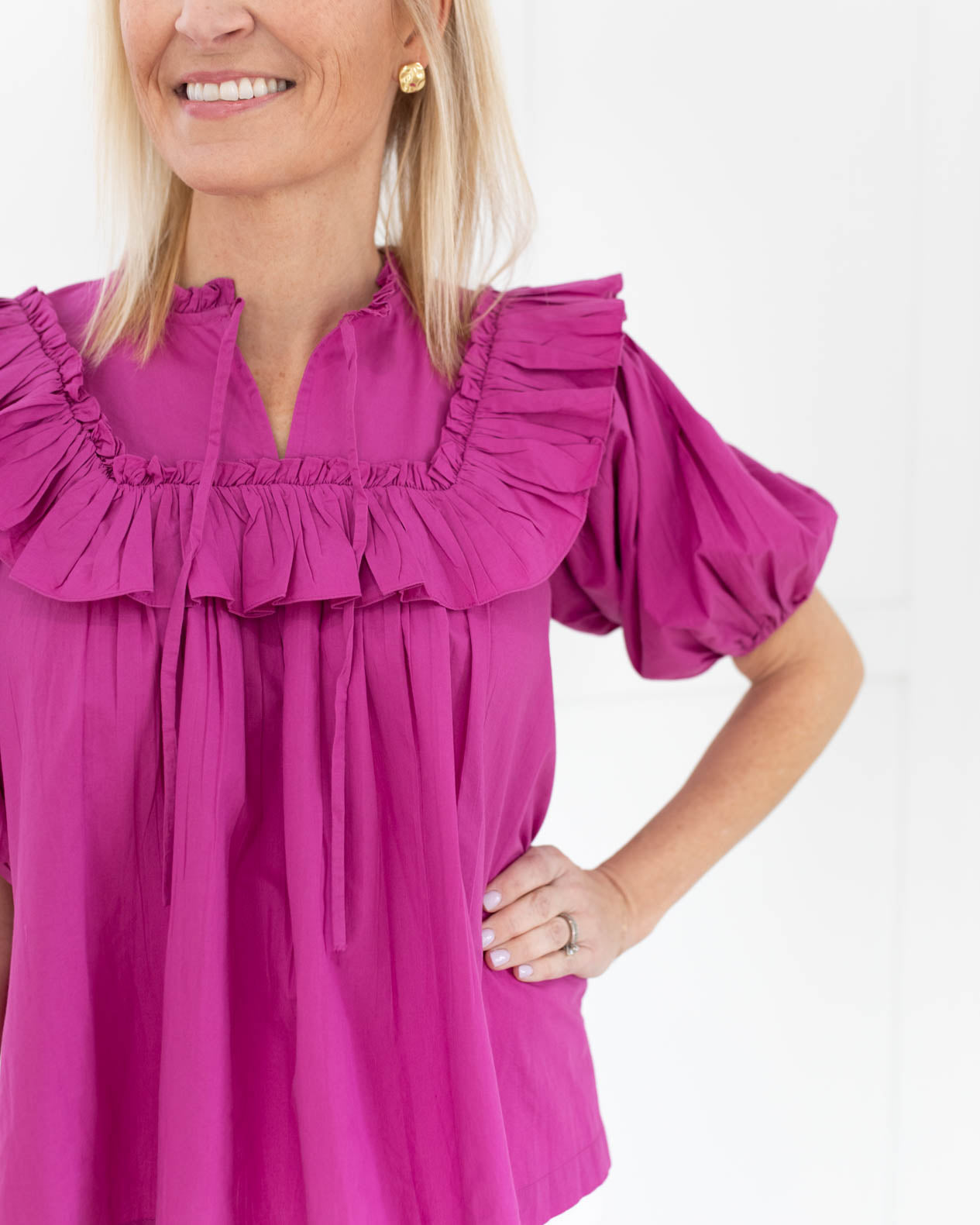 Janet Blouse in Magenta