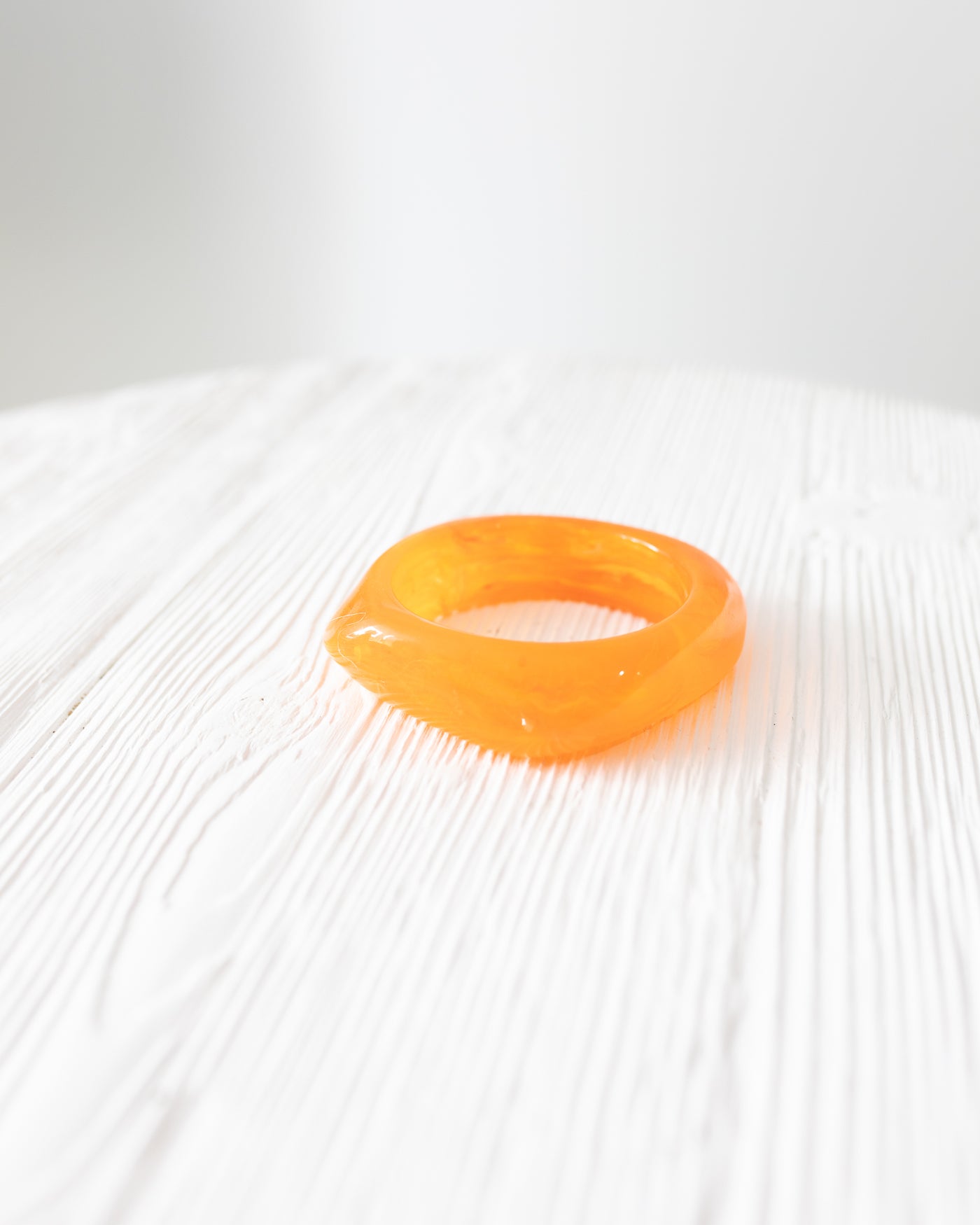 Orange Acrylic Bangle Bracelet