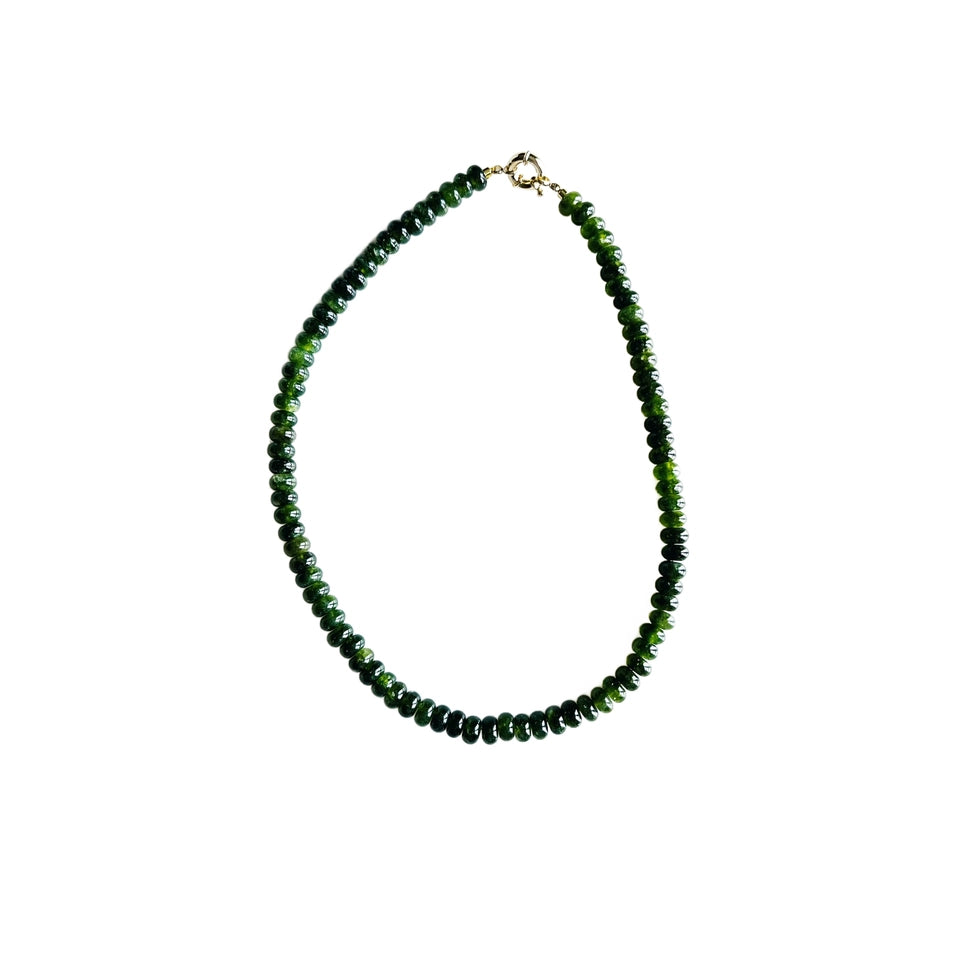 Olive Green 17" Beaded Necklace