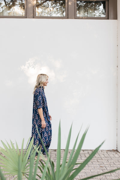 Long Lale Dress In Laurier Floral