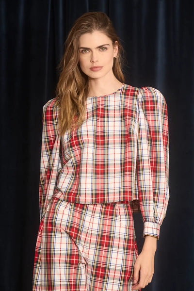Lottie Top in Carlyle Plaid by Hunter Bell