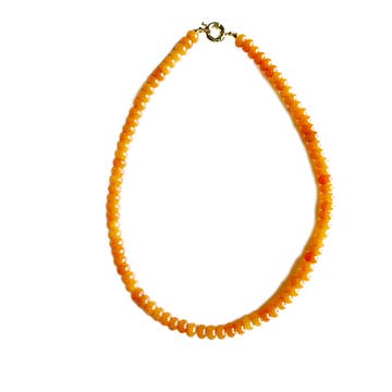 Tangerine 17" Beaded Necklace