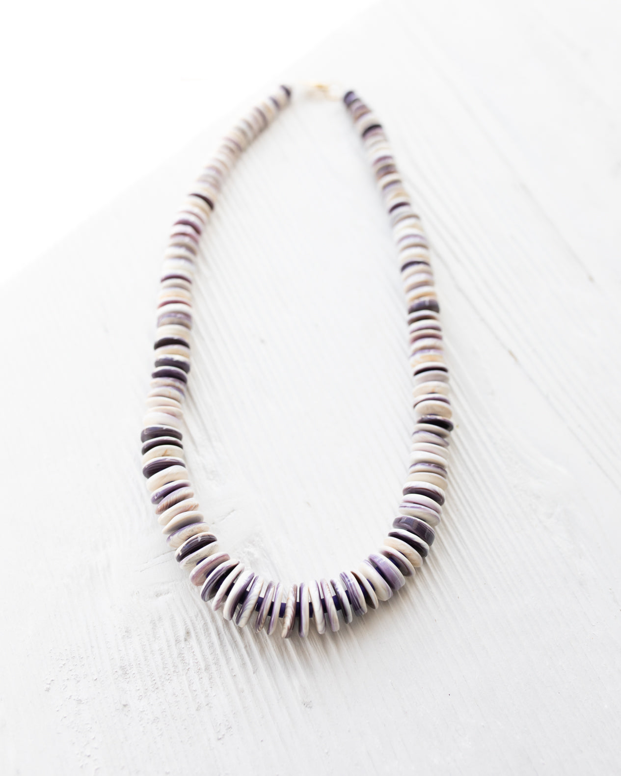 Lavender Shell Bead Necklace