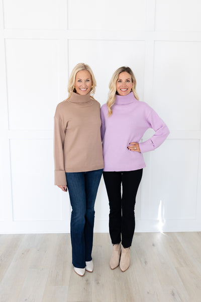Lilac Turtleneck Sweater
