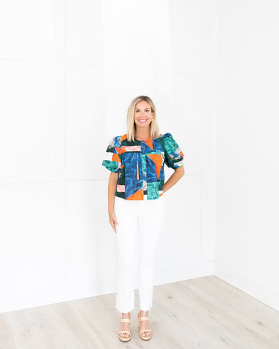 Leanna Blouse in Mosaic by HUNTER BELL