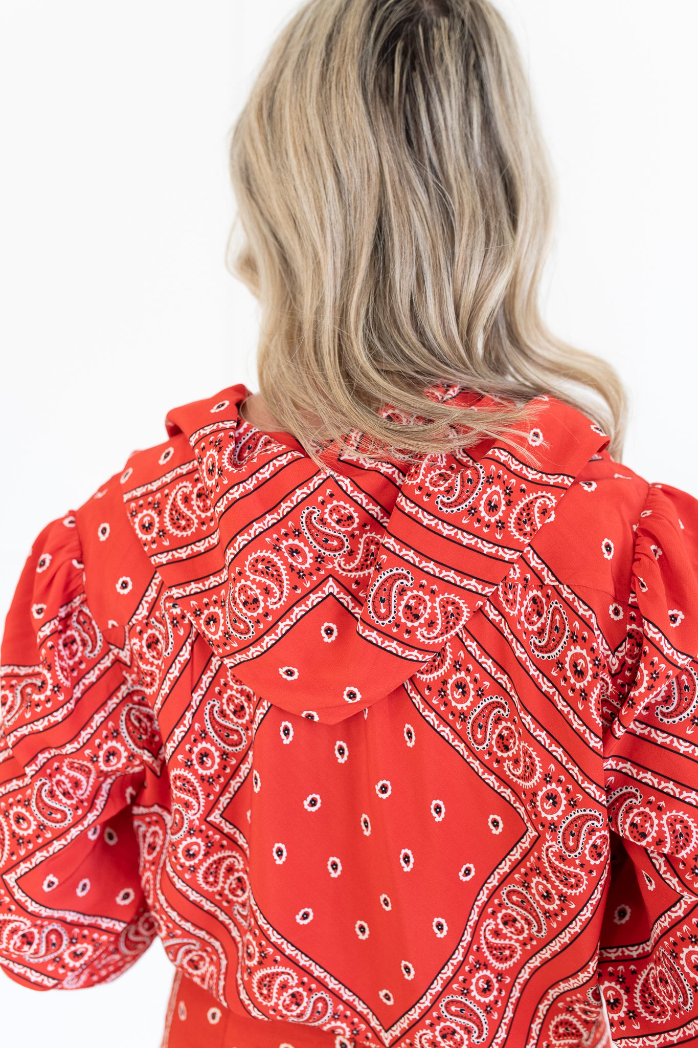 Frances Blouse in Aces Wild Red by Hunter Bell