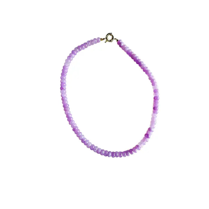 Lilac Jade 17" Beaded Necklace