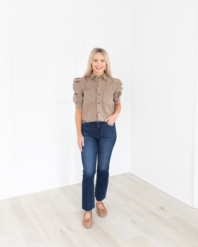 Blaire Top in Taupe