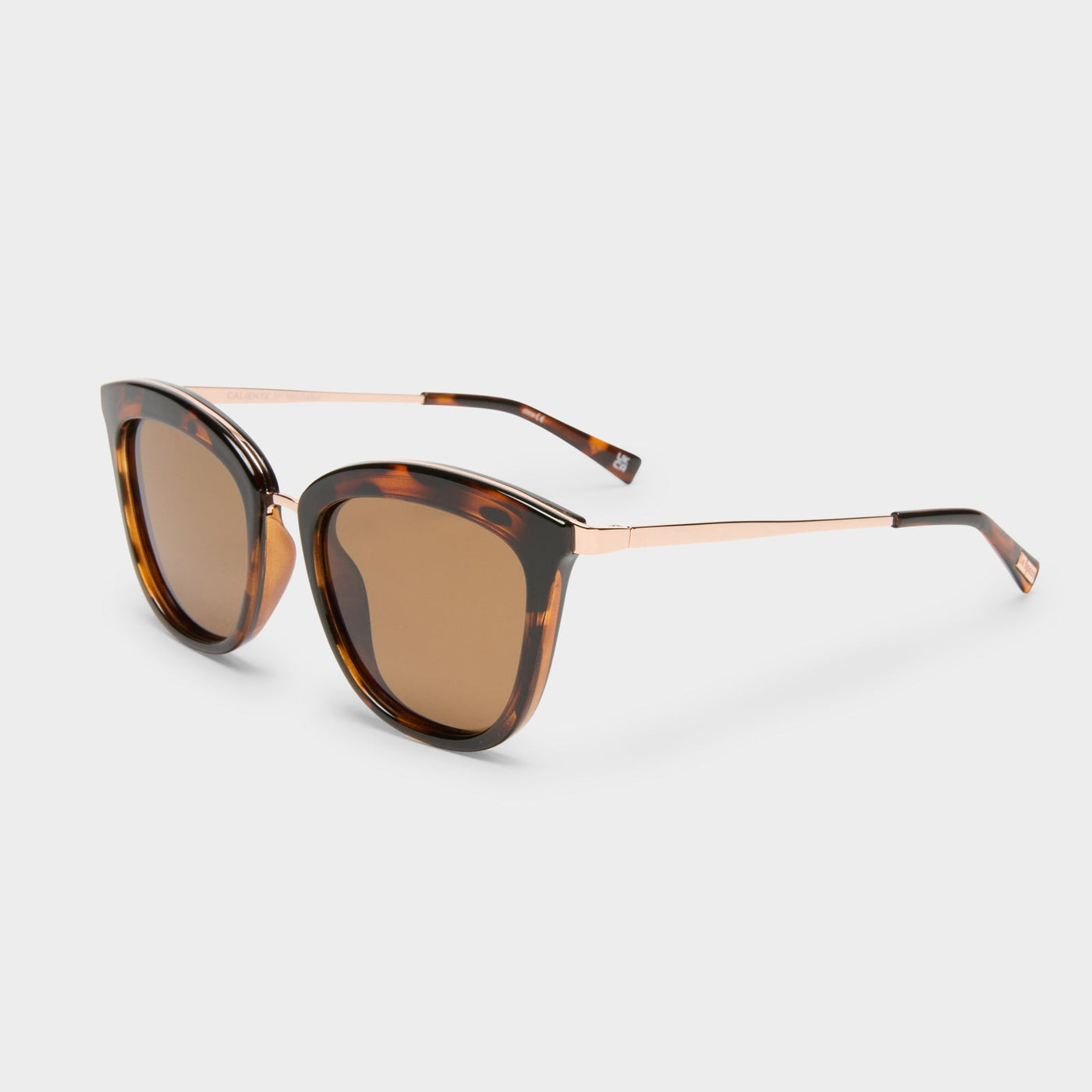 Caliente Tortoise Shell Sunglasses in Rose Gold Polarized