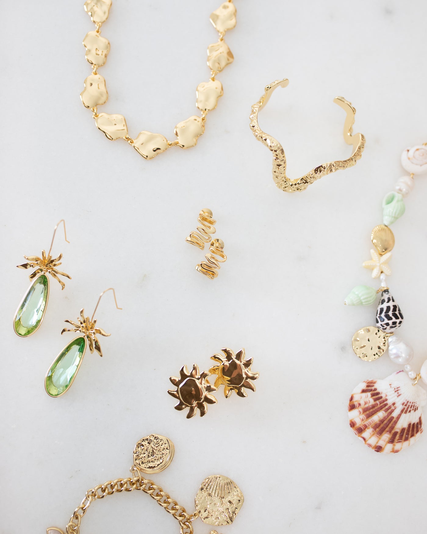 Martina Hoops in Gold by Mignonne Gavigan