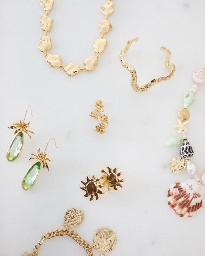 Martina Hoops in Gold by Mignonne Gavigan