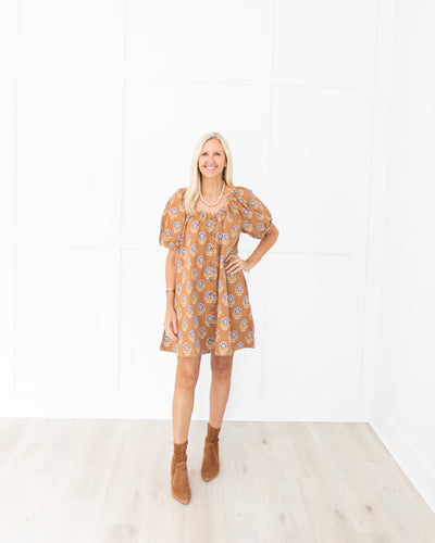 Day Dress in Maple Sprigs