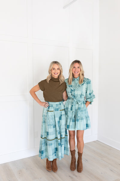 Gabby Skirt in Blue Print