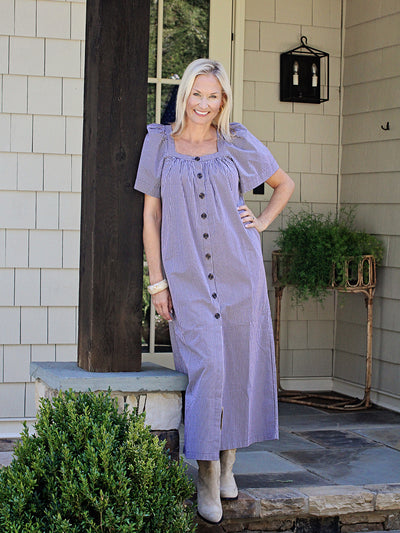 Miller Dress in Chocolate Gingham
