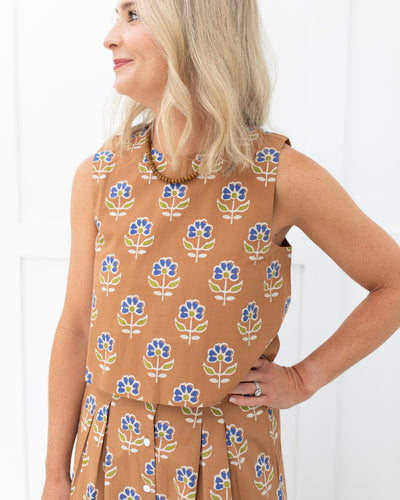 Crop Top in Maple Sprigs