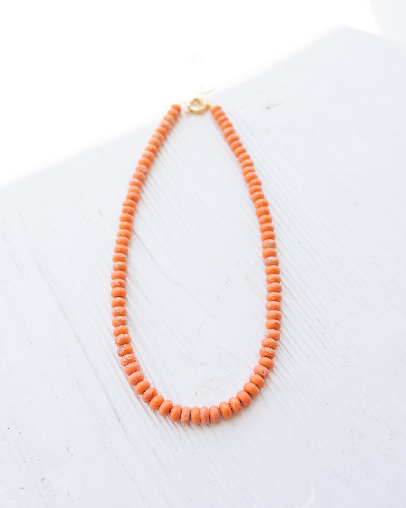 Orange Jasper 17" Beaded Necklace