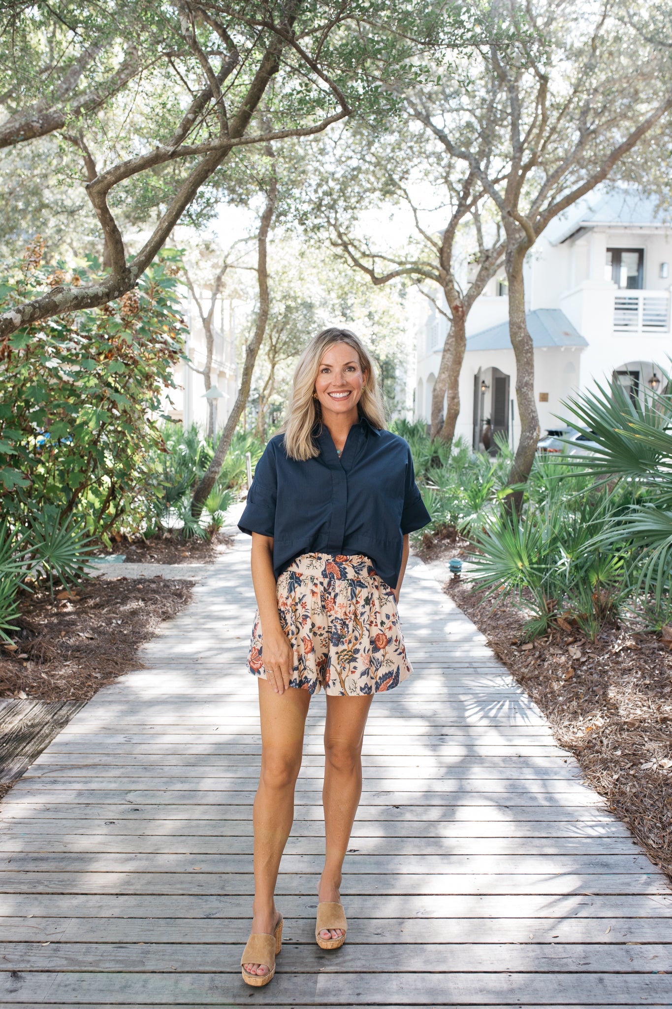 Sterling Shorts in Navy Fall Floral