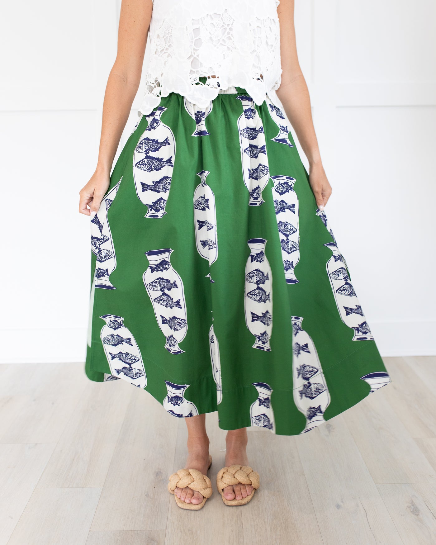 Tatum Skirt in Herring Green