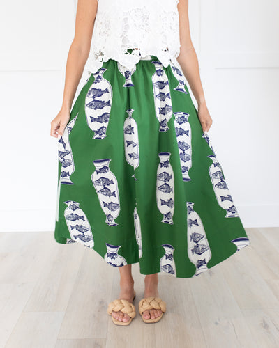 Tatum Skirt in Herring Green