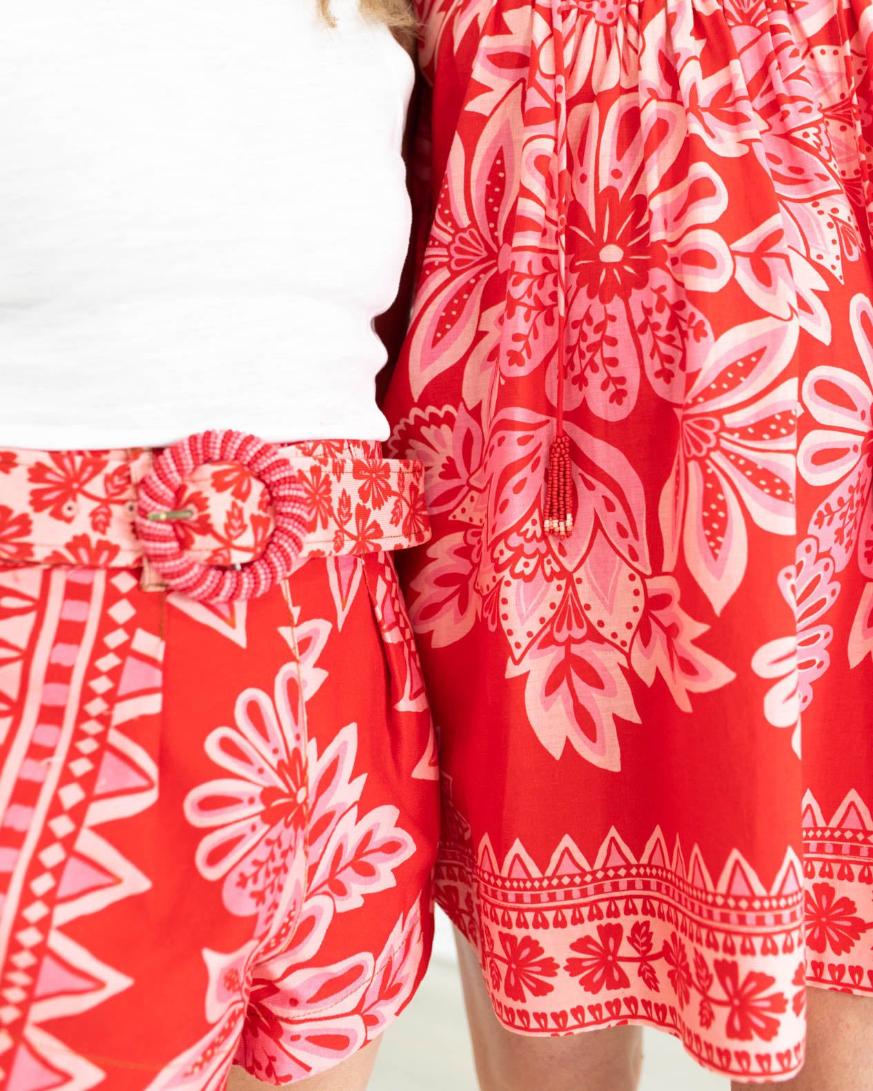 Flora Tapestry Red Long SleeveMini Dress by FARM RIO