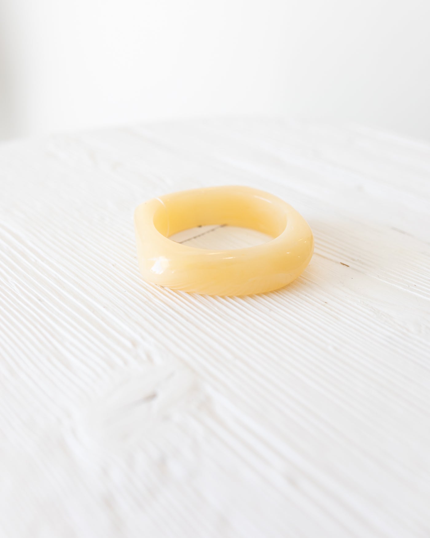 Butter Square Acrylic Bangle Bracelet