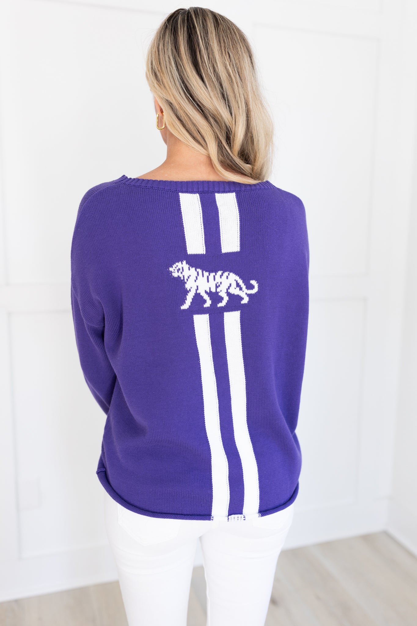 Purple Tigers Sweater