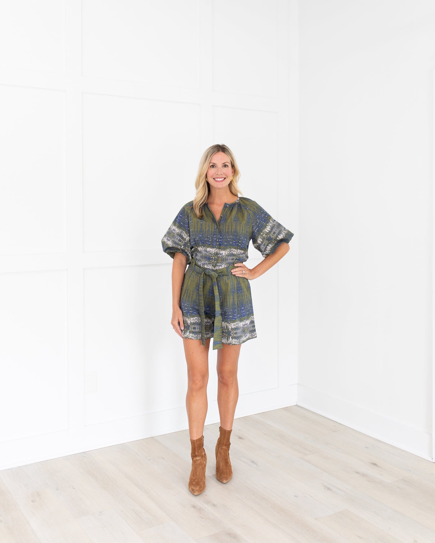 Jane Romper in Wild Palms