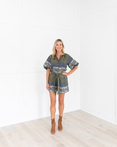 Jane Romper in Wild Palms