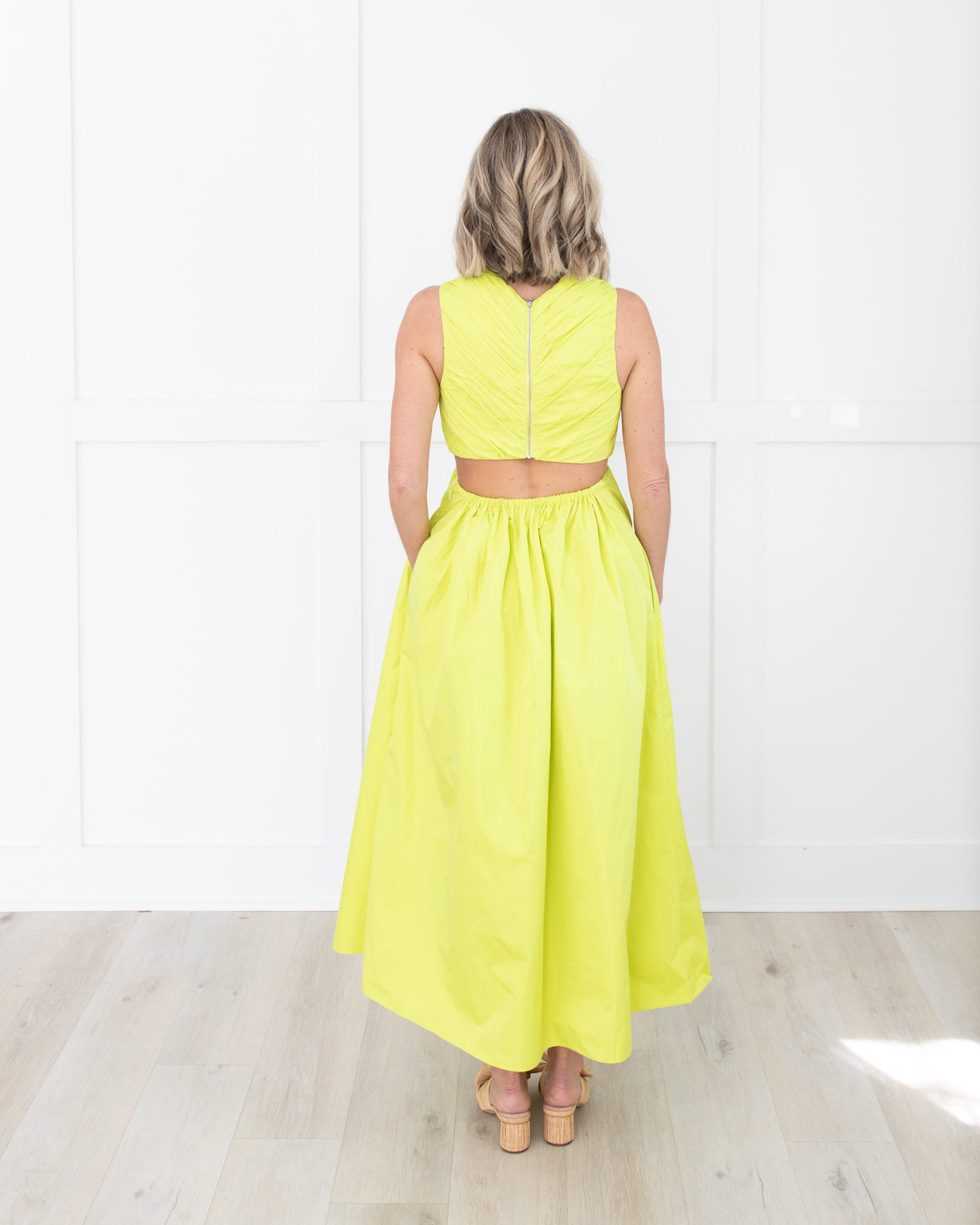 Kathleen Dress in Lime by Hunter Bell