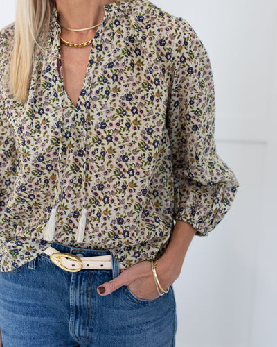 Ecru Eloisa Pink and Plum Floral Belle Blouse